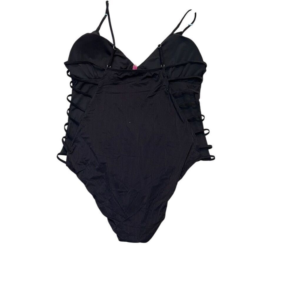 YMI Women's 3XL Black One Piece Swimsuit Lace-Up Sides - Picture 3 of 6